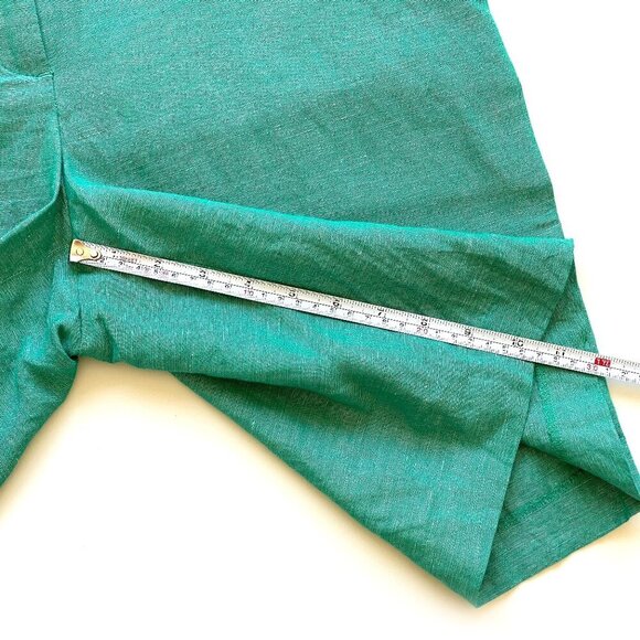 Talbots Shorts Linen Blend Size 8 Green 10.5” Inseam Bermuda Resort - Picture 7 of 10